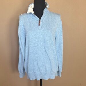J. Crew Light Blue Men’s Half-Zip Sweater